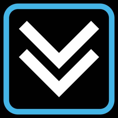 Vektör simgesi bir çerçeve içinde aşağı kaydır