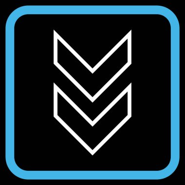 Vektör simgesi bir çerçeve içinde aşağı kaydır