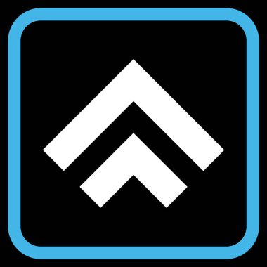 Vektör simgesi bir çerçeve içinde yukarı kayması