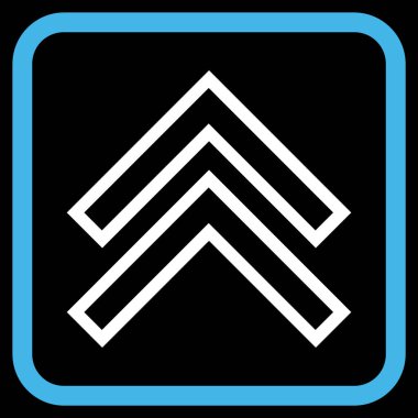 Vektör simgesi bir çerçeve içinde yukarı kayması