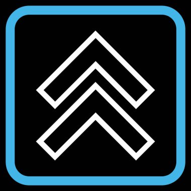 Vektör simgesi bir çerçeve içinde yukarı kayması