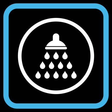 Duş vektör simgesi bir çerçeve içinde