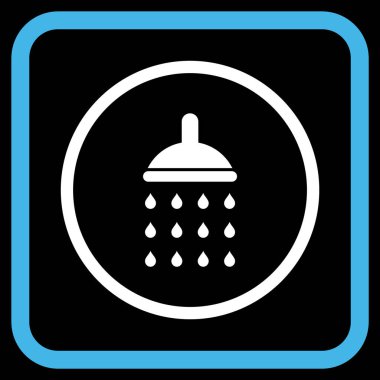 Duş vektör simgesi bir çerçeve içinde