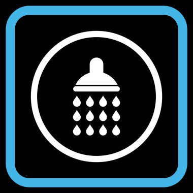 Duş vektör simgesi bir çerçeve içinde