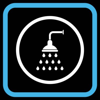 Duş vektör simgesi bir çerçeve içinde