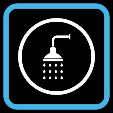 Duş vektör simgesi bir çerçeve içinde