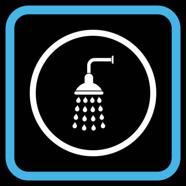 Duş vektör simgesi bir çerçeve içinde