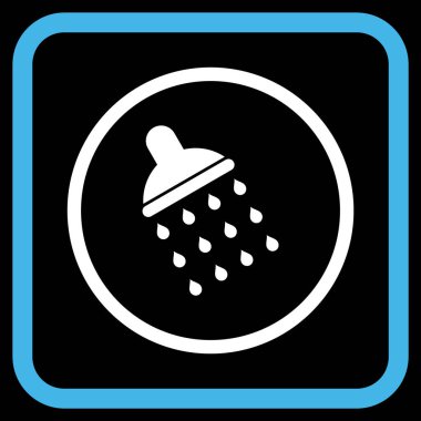 Duş vektör simgesi bir çerçeve içinde