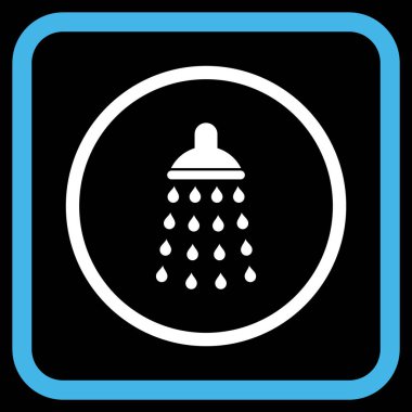 Duş vektör simgesi bir çerçeve içinde