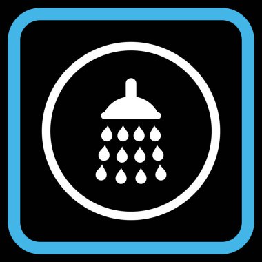 Duş vektör simgesi bir çerçeve içinde