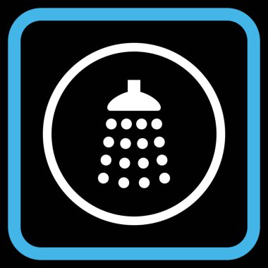 Duş vektör simgesi bir çerçeve içinde