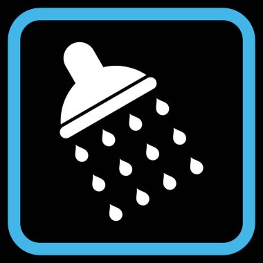 Duş vektör simgesi bir çerçeve içinde