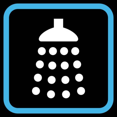 Duş vektör simgesi bir çerçeve içinde