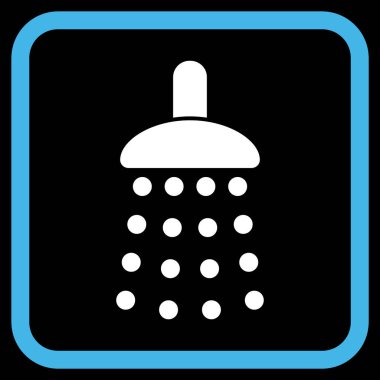 Duş vektör simgesi bir çerçeve içinde
