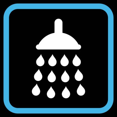 Duş vektör simgesi bir çerçeve içinde