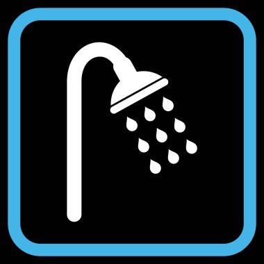 Duş vektör simgesi bir çerçeve içinde