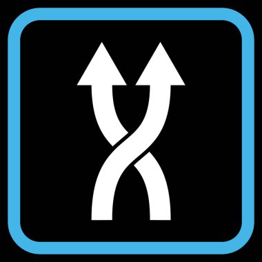 Vektör simge yukarı okları bir çerçevede shuffle