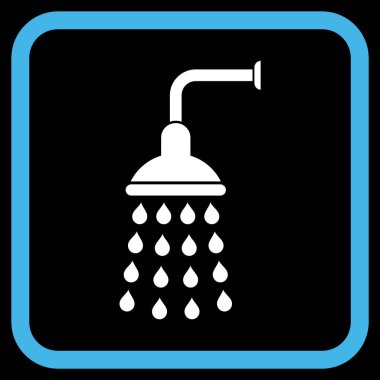 Duş vektör simgesi bir çerçeve içinde