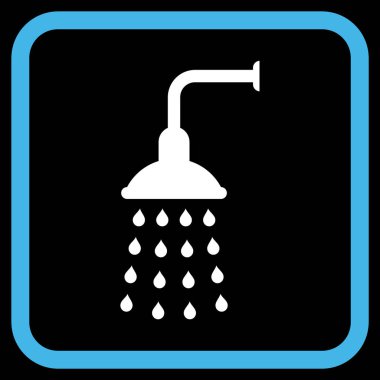 Duş vektör simgesi bir çerçeve içinde