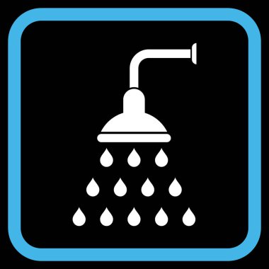 Duş vektör simgesi bir çerçeve içinde