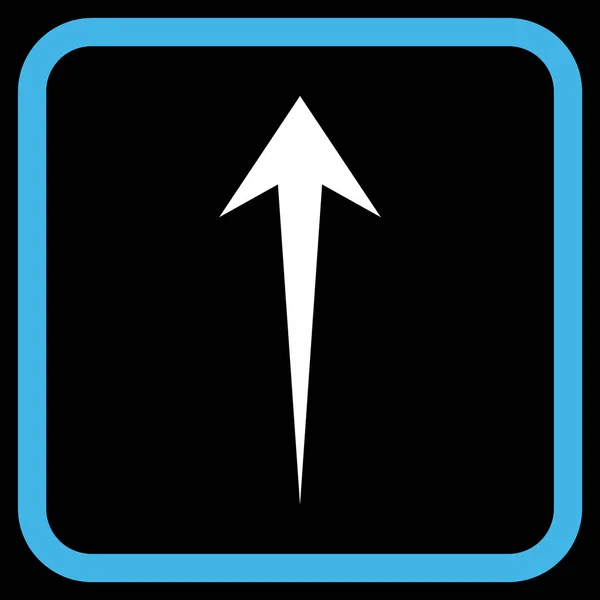 Strzałka w górę wektor ikona w ramce — Wektor stockowy