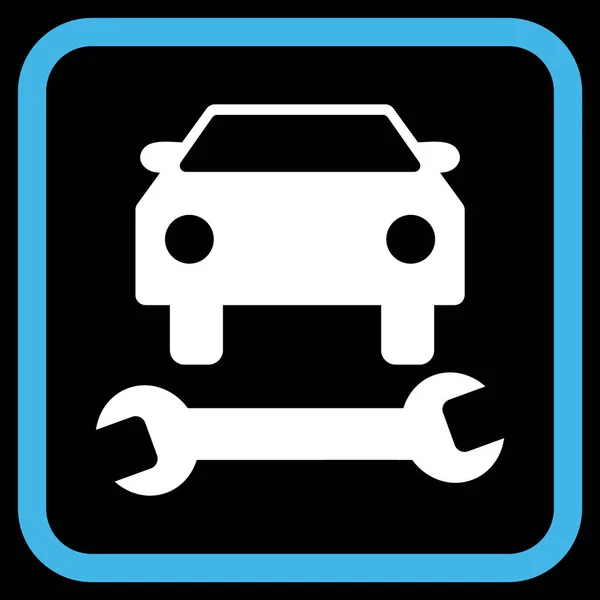 Ícone do vetor do reparo do carro em um quadro — Vetor de Stock