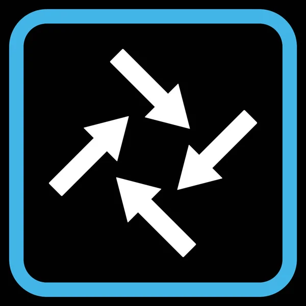 Setas centrípetas vetor ícone em um quadro —  Vetores de Stock