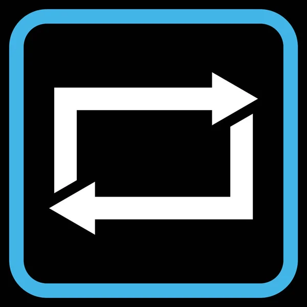 Výměna šipky vektorové ikony v rámečku — Stockový vektor