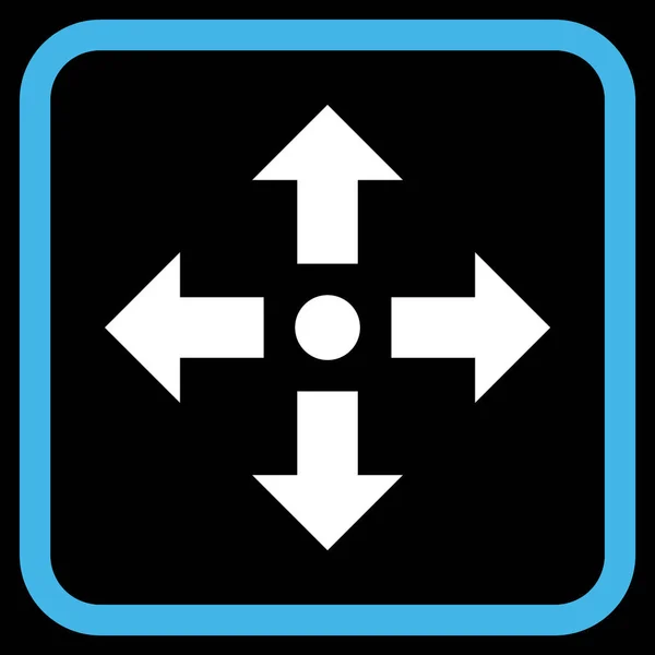 Vouw pijlen Vector pictogram In een Frame uit — Stockvector