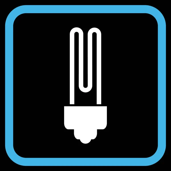 Fluorescerende lamp Vector Icon In een Frame — Stockvector