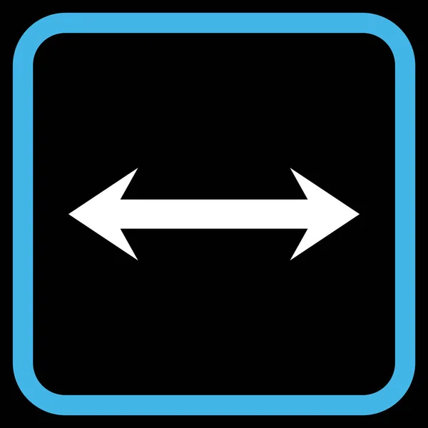 Horizontales Flip-Vektor-Symbol in einem Rahmen — Stockvektor