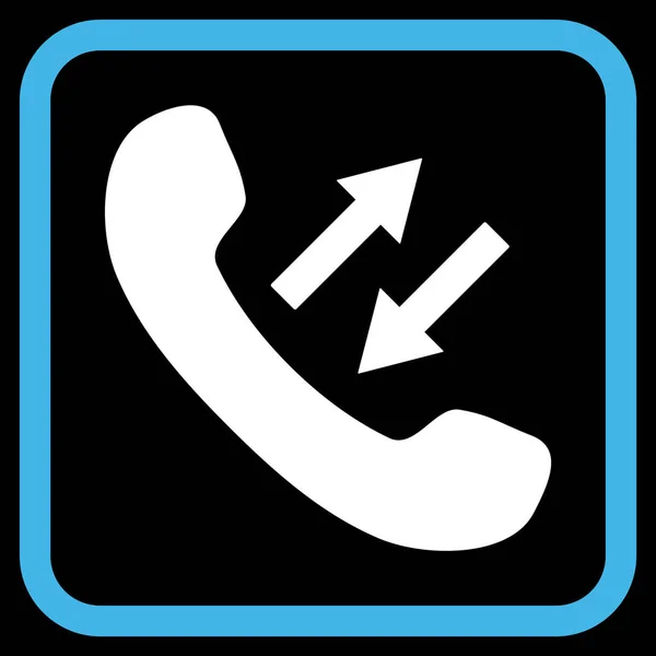 Icône vectorielle de conversation téléphonique dans un cadre — Image vectorielle