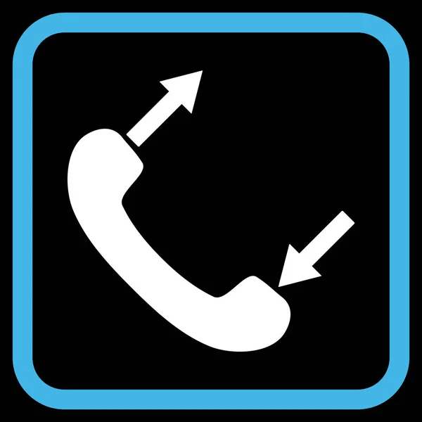 Telefon sprechendes Vektor-Symbol in einem Rahmen — Stockvektor