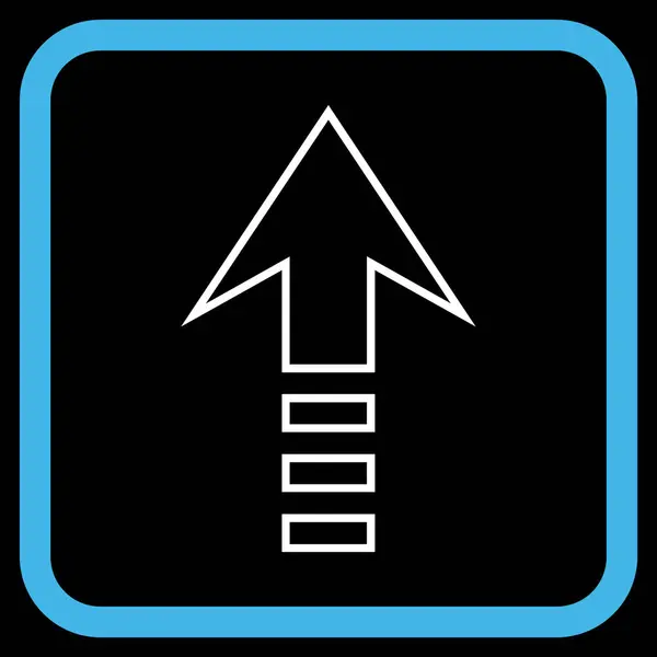 Stuur Vector Icon In een Frame — Stockvector