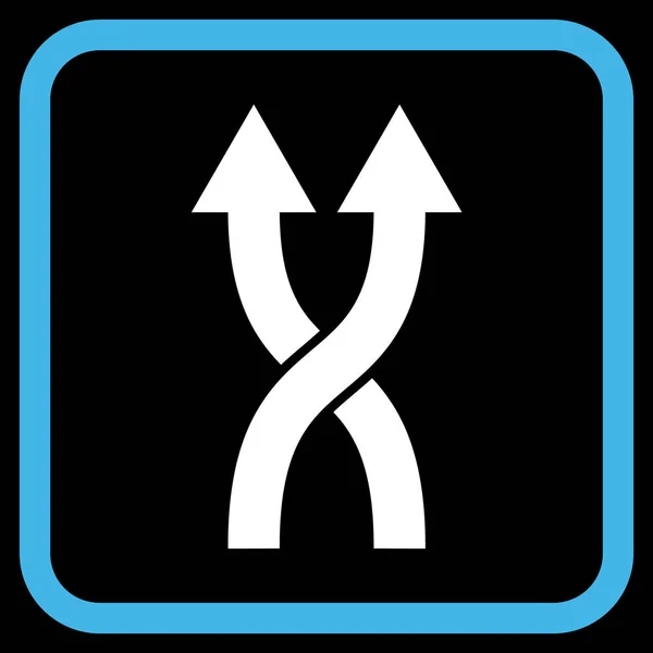 Shuffle Flechas arriba Vector icono en un marco — Vector de stock