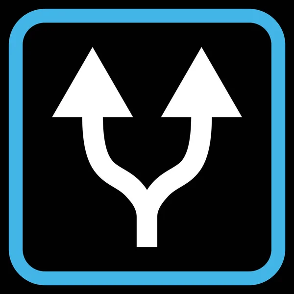 Split nyíl felfelé vektor ikonjára a keretben — Stock Vector