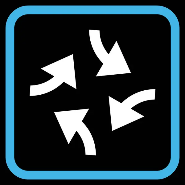 Swirl Arrows Vector Icon In a Frame — Stock Vector