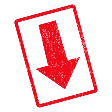 Simge lastik damgası aşağı ok