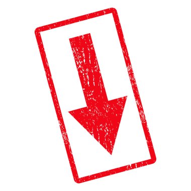 Simge lastik damgası aşağı ok