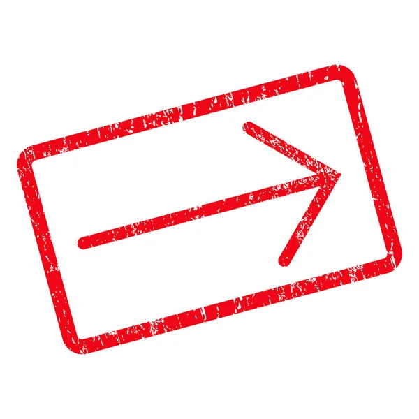 Flecha derecha icono sello de goma — Vector de stock