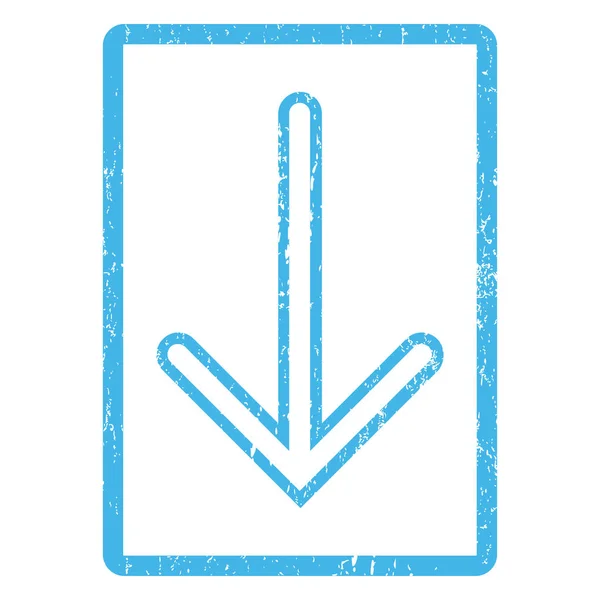 Flecha abajo icono sello de goma — Archivo Imágenes Vectoriales
