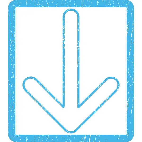 Pijl-omlaag pictogram Rubber stempel — Stockvector