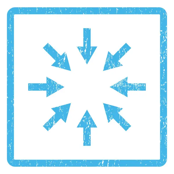Compacte pijlen pictogram Rubberstempel — Stockvector