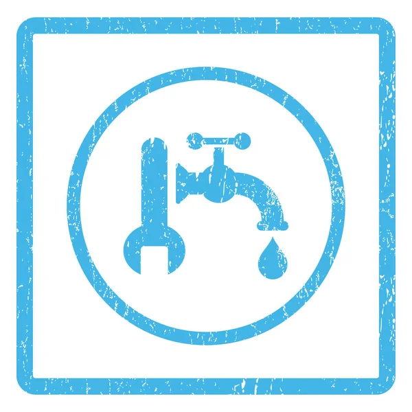 Plumbing Icon Rubber Stamp — Stock Vector