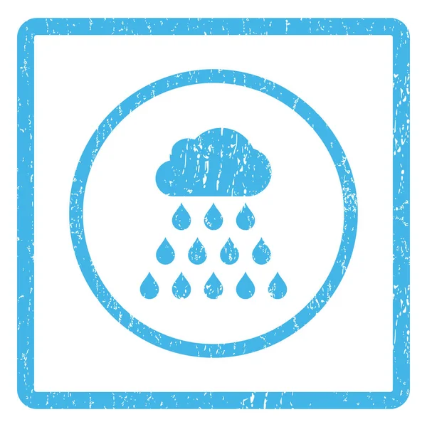 Regenwolken-Symbol Gummistempel — Stockvektor