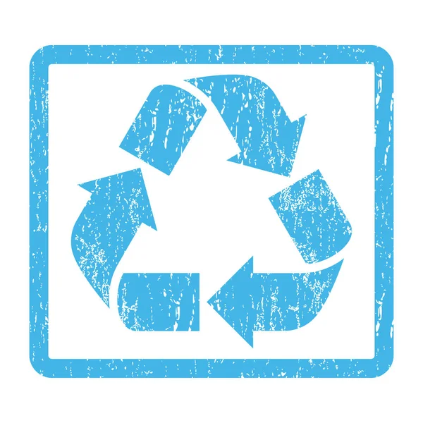 Recycling-Symbol Gummistempel — Stockvektor