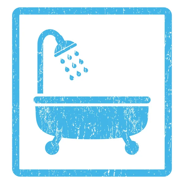 Duschbad-Ikone mit Stempel — Stockvektor