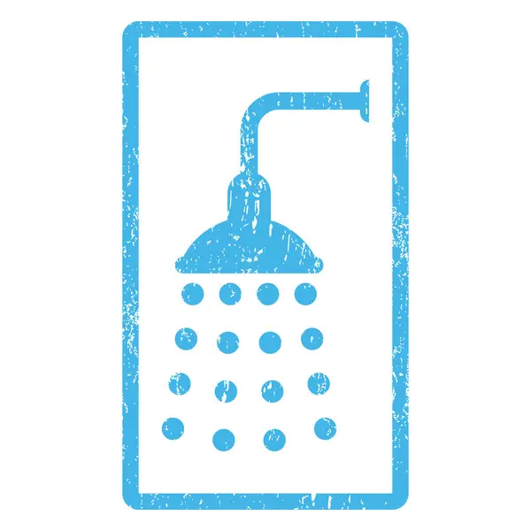 Sello de goma de icono de ducha — Vector de stock
