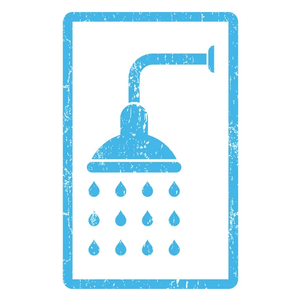 Shower Icon Rubber Stamp — Stock Vector
