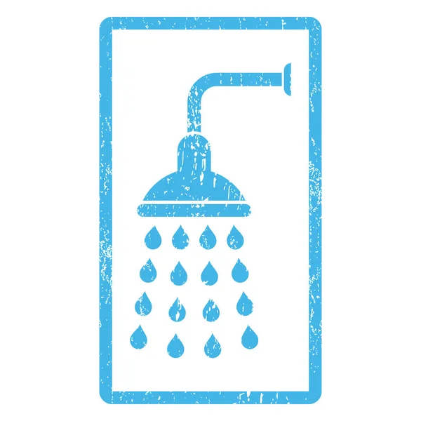 Shower Icon Rubber Stamp — Stock Vector